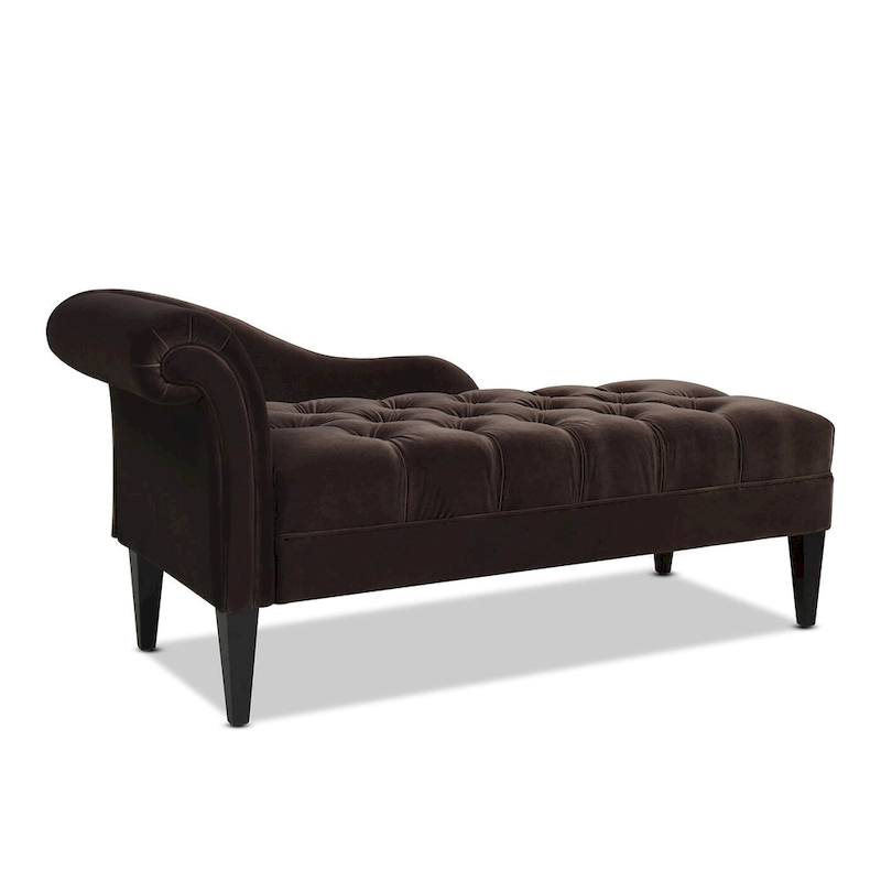 Harrison 64  Mid-Century Tufted Rolled-Arm Chaise Lounge