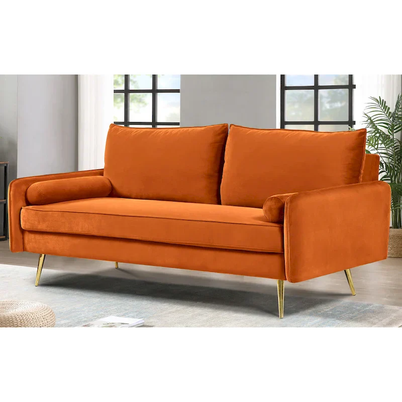 Villeda 70W Polyester Square Arms Sofa