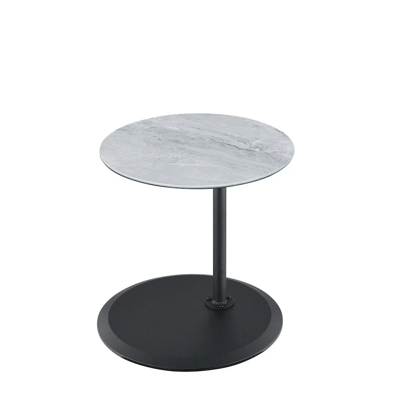 End Table with Height Adjustable Marble Textured Top