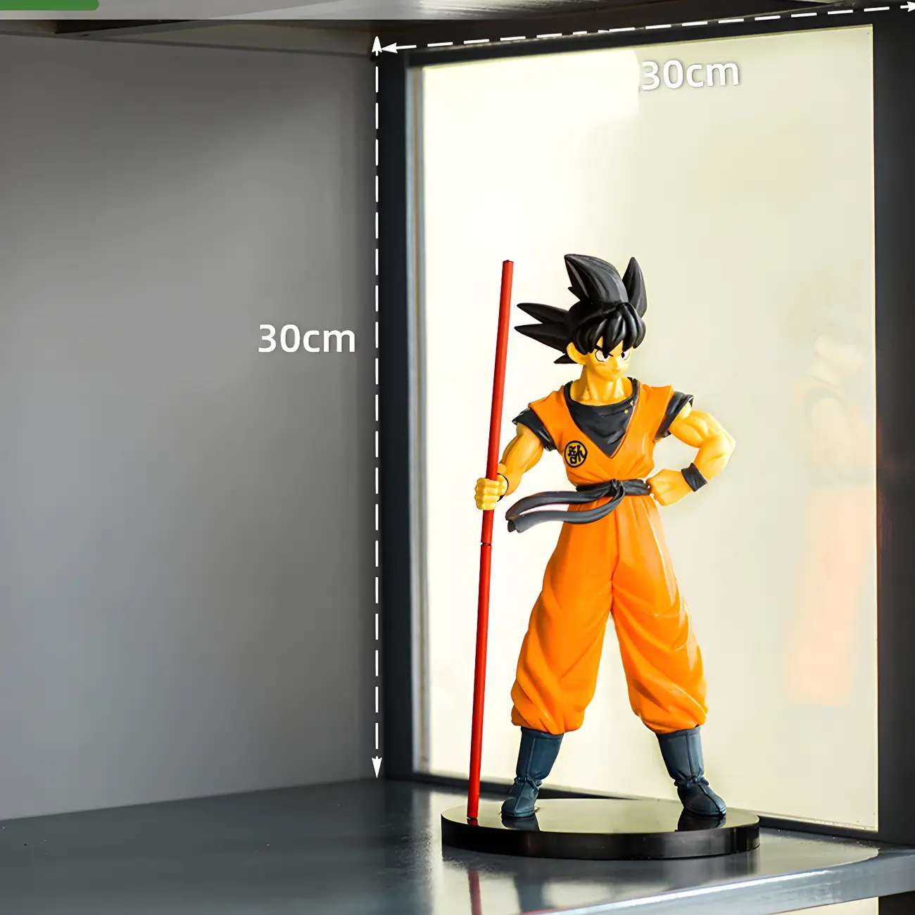 Modern Natural Bamboo Acrylic Standard  Display Cabinet