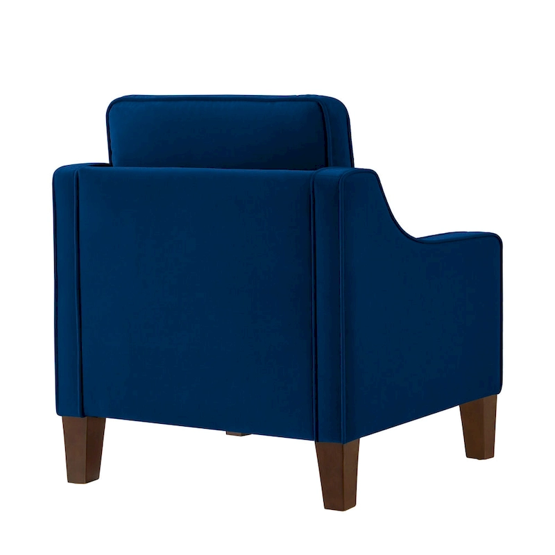 Modern Velvet Upholstered Accent Chair Single Sofa Armchair