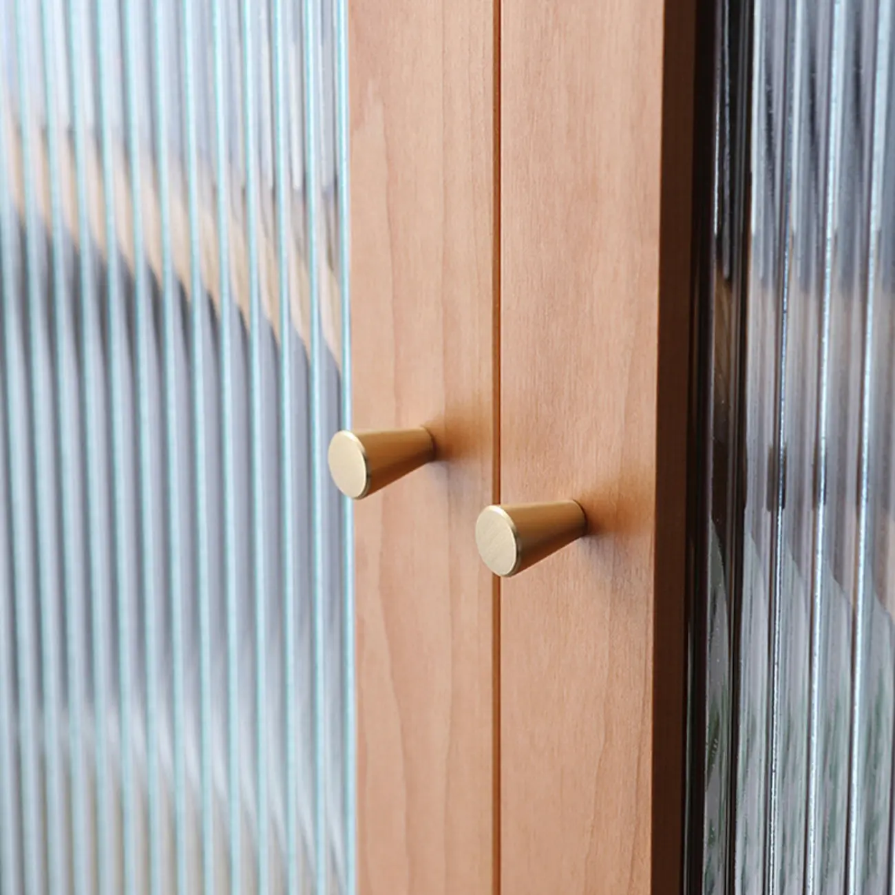 Narrow Modern Natural Wood 2-Drawer Bookcase