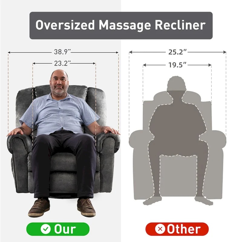 Swivel Rocker Recliners Rocking Swivel Recliner Chair With Massage And Heat With Side Pockets