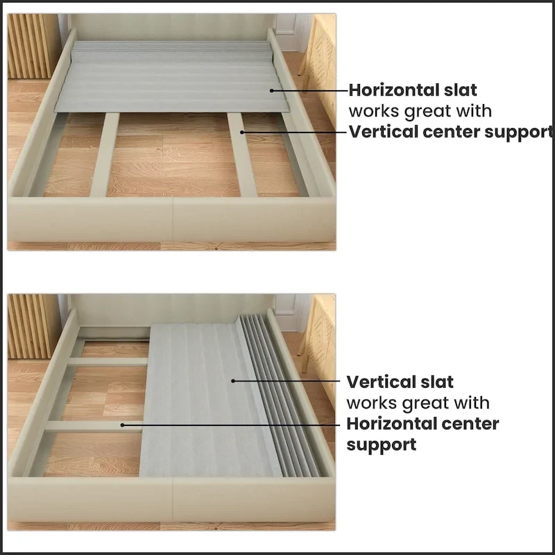0.75  Vertical Heavy Duty Mattress Support Wooden Slats with Cover.