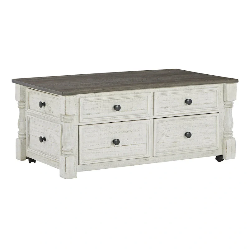 Signature Design by Ashley Havalance White/Gray Lift Top Cocktail Table - 26W x 46D x 20H