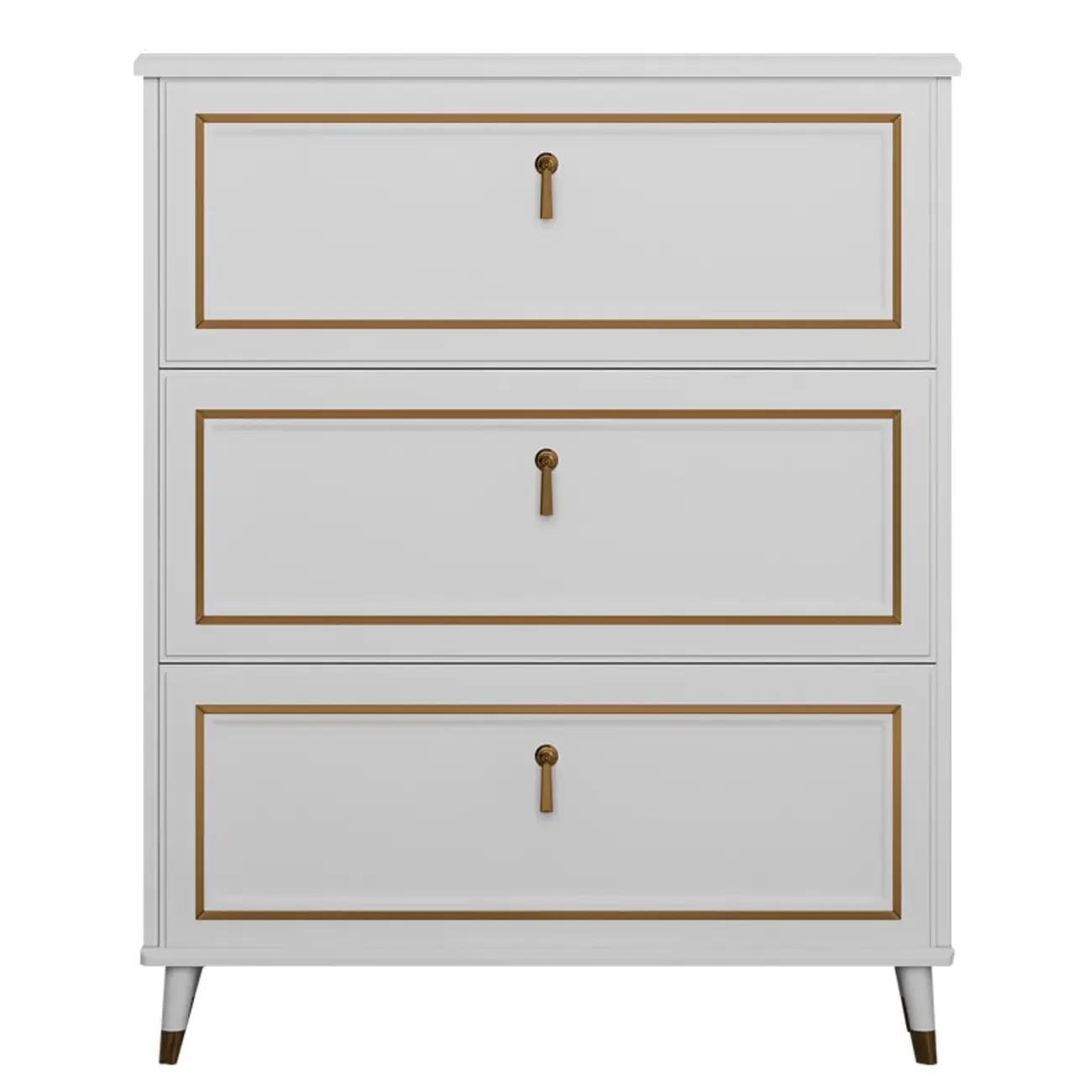 Grey Wooden Drop Front Shoe Cabinet with Adjustable Shelves