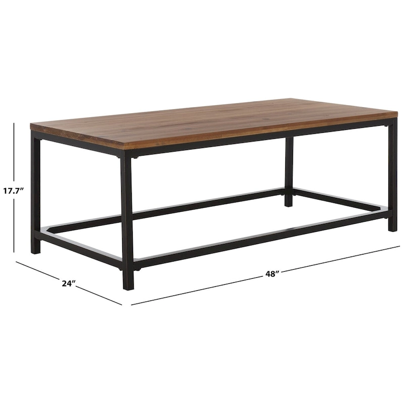 SAFAVIEH Aino Reclamined Wood Finish Coffee Table - 48 x 24 x 17.7 - 48Wx24Dx18H