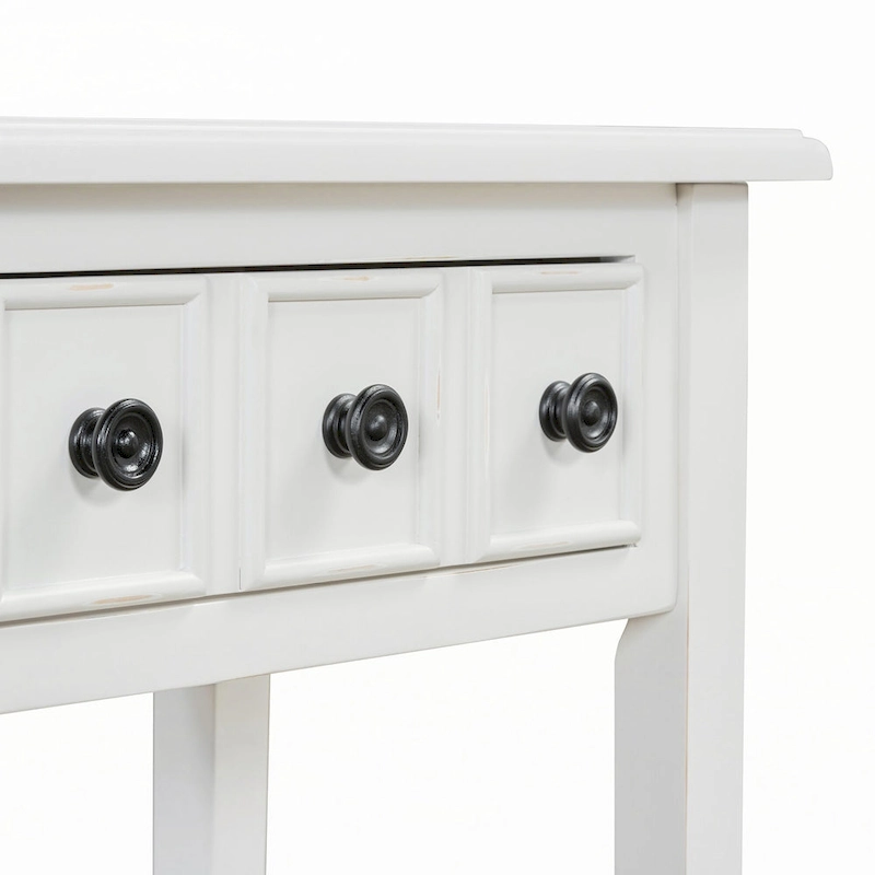 Entryway Table with 2 Drawers(White)