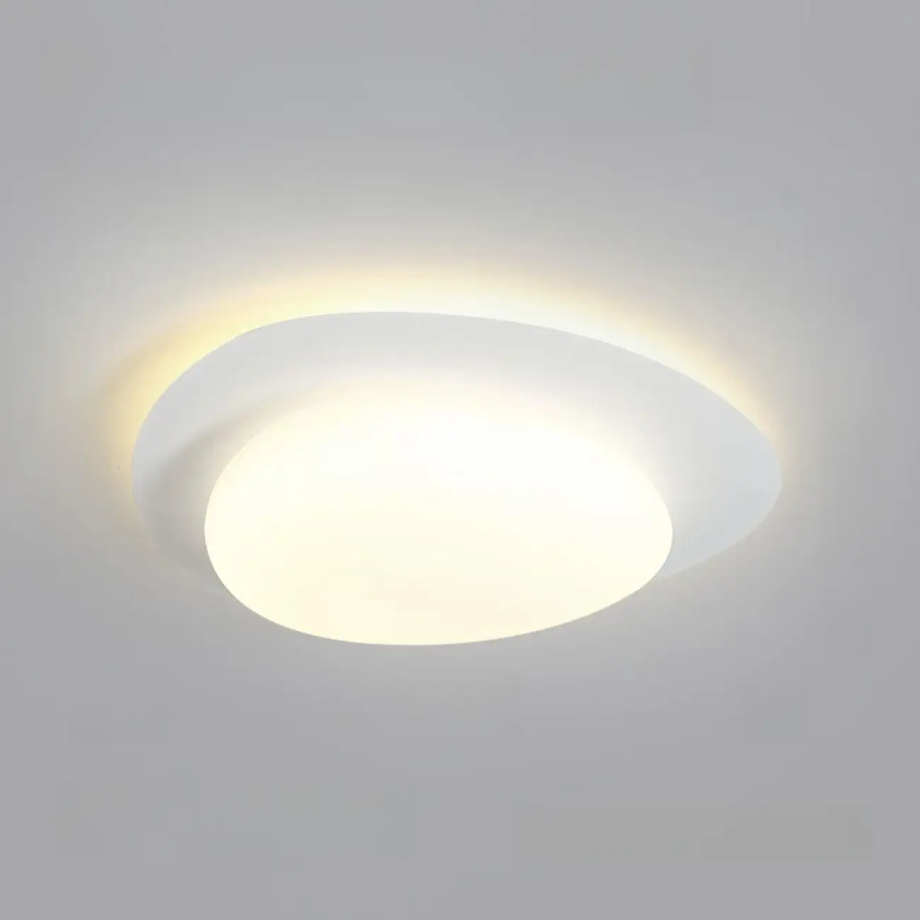 Dimmable Modern LED Flush Mount Ceiling Light with 2-Light