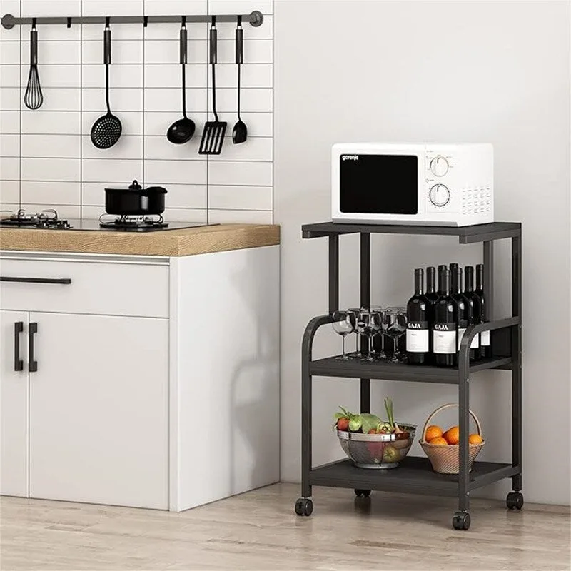 Printer Stand, 3 Shelf Printer Table with Wheels - 20.08 x 15.75 x 30.12