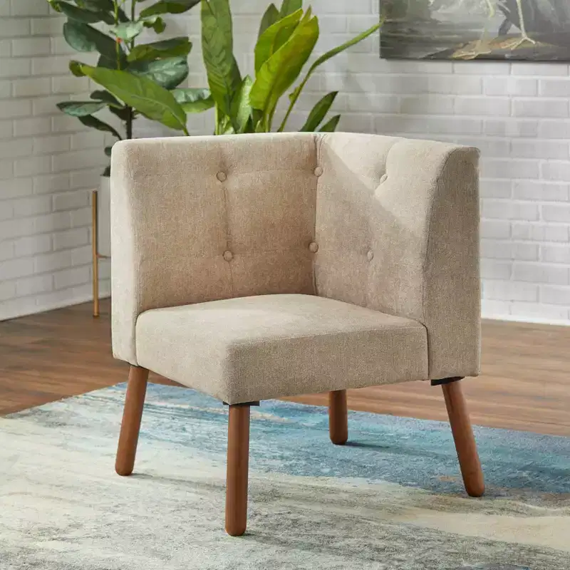 Buylateral 4pc Seats 4 Neha Mid Century Modern Upholstered Dining Set