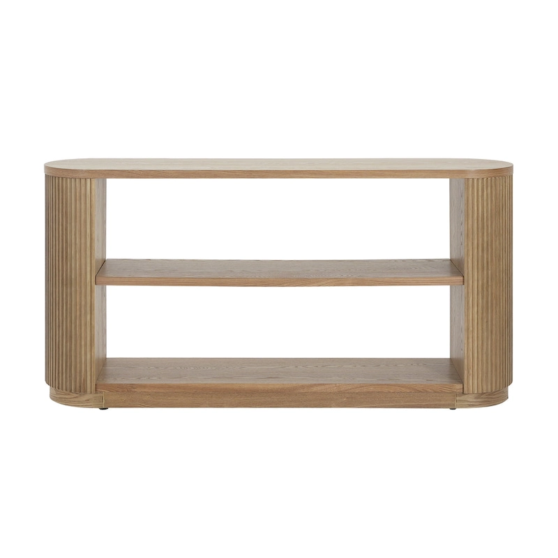 Christopher Knight Home - Mirod Modern Entryway Console Table with Open Shelf & Elegant Wood Grain Design