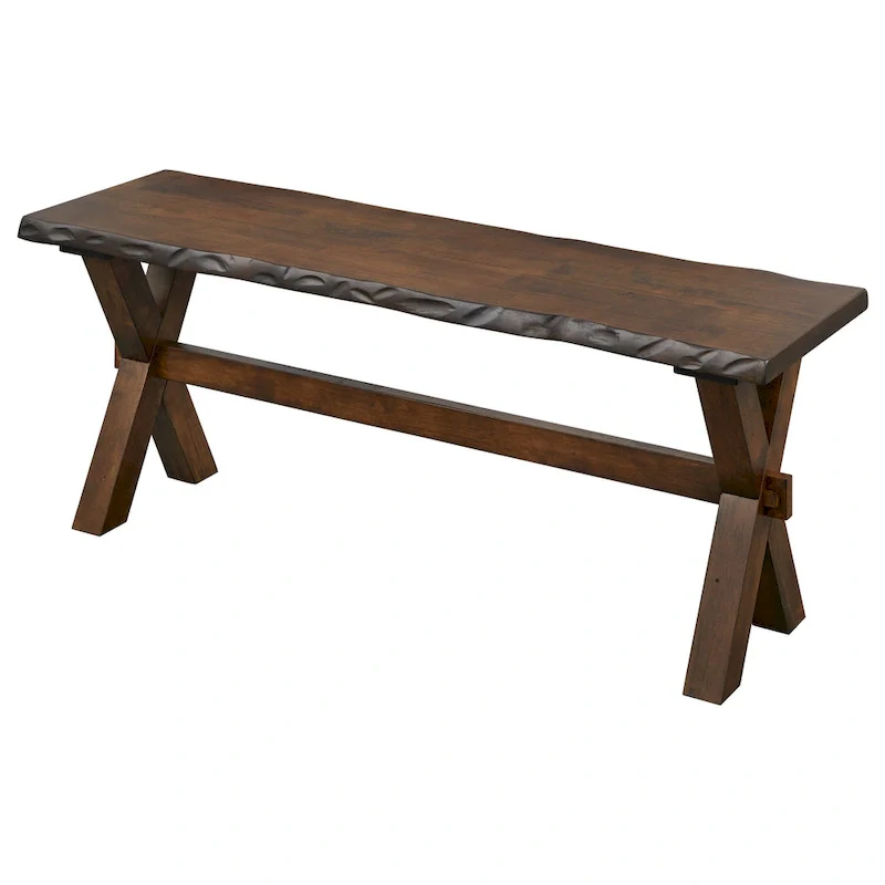 Simple Living Mandeville Live Edge Solid Wood Bench