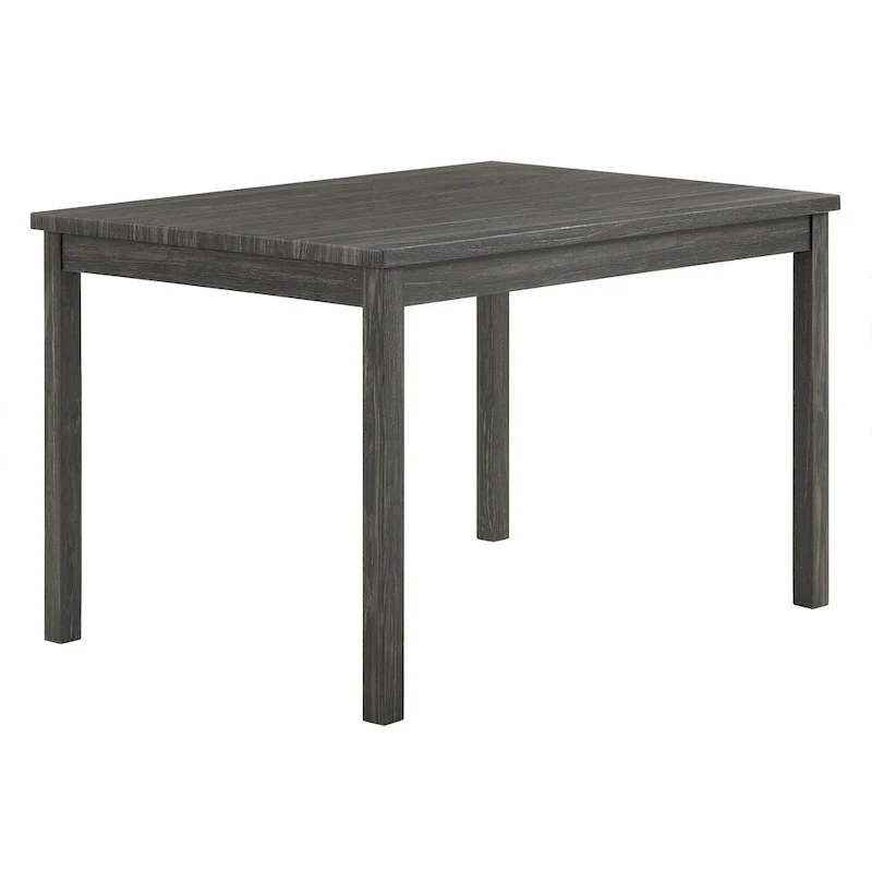 Rustic 5-Piece Dining Set with Small Space Rectangular Table & 4 Upholstered Chairs