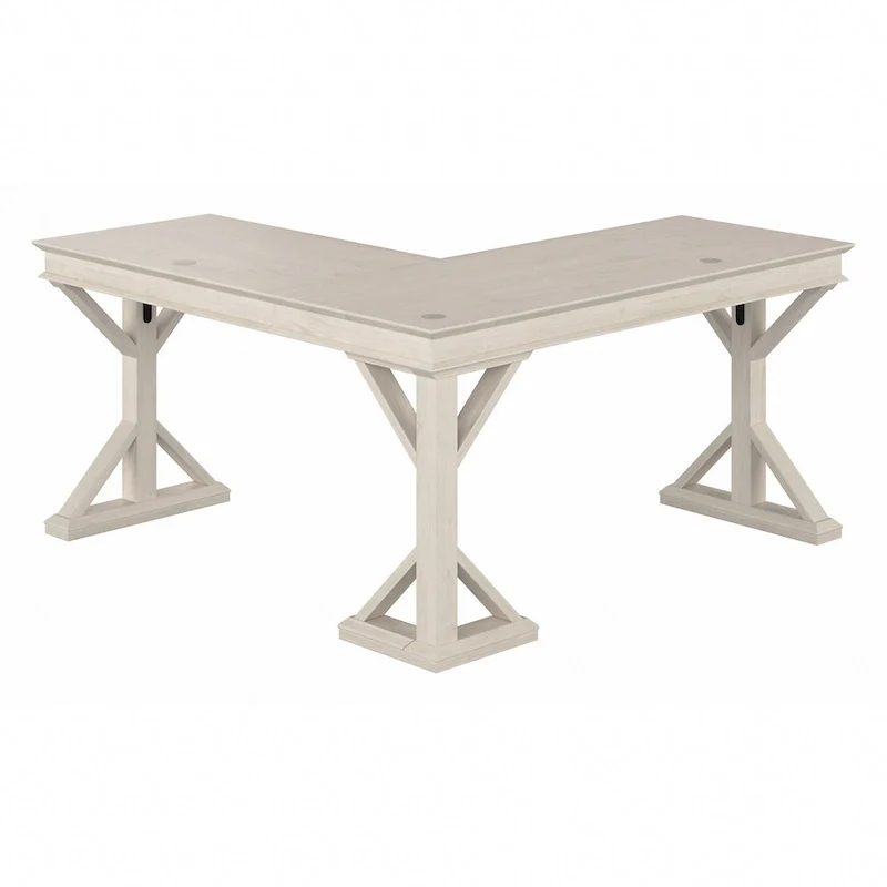Homestead 60W Farmhouse L Shaped Desk by Bush Furniture