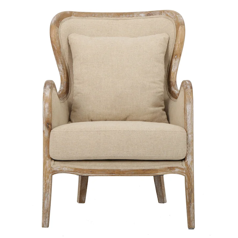 Crenshaw Fabric Wing Chair by Christopher Knight Home