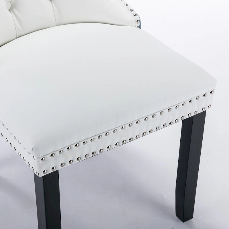 High-end Tufted Upholstered Nailhead Trim Dining Chair, Set of 2
