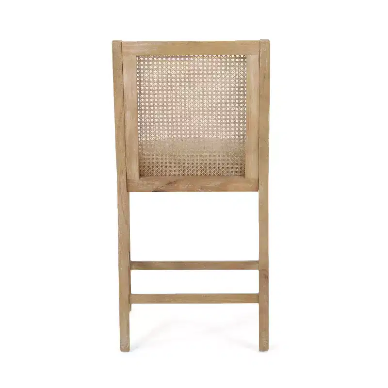 GDFStudio Deville Upholstered 25.5 inch Wood and Cane Counter Stools (Set of 2)