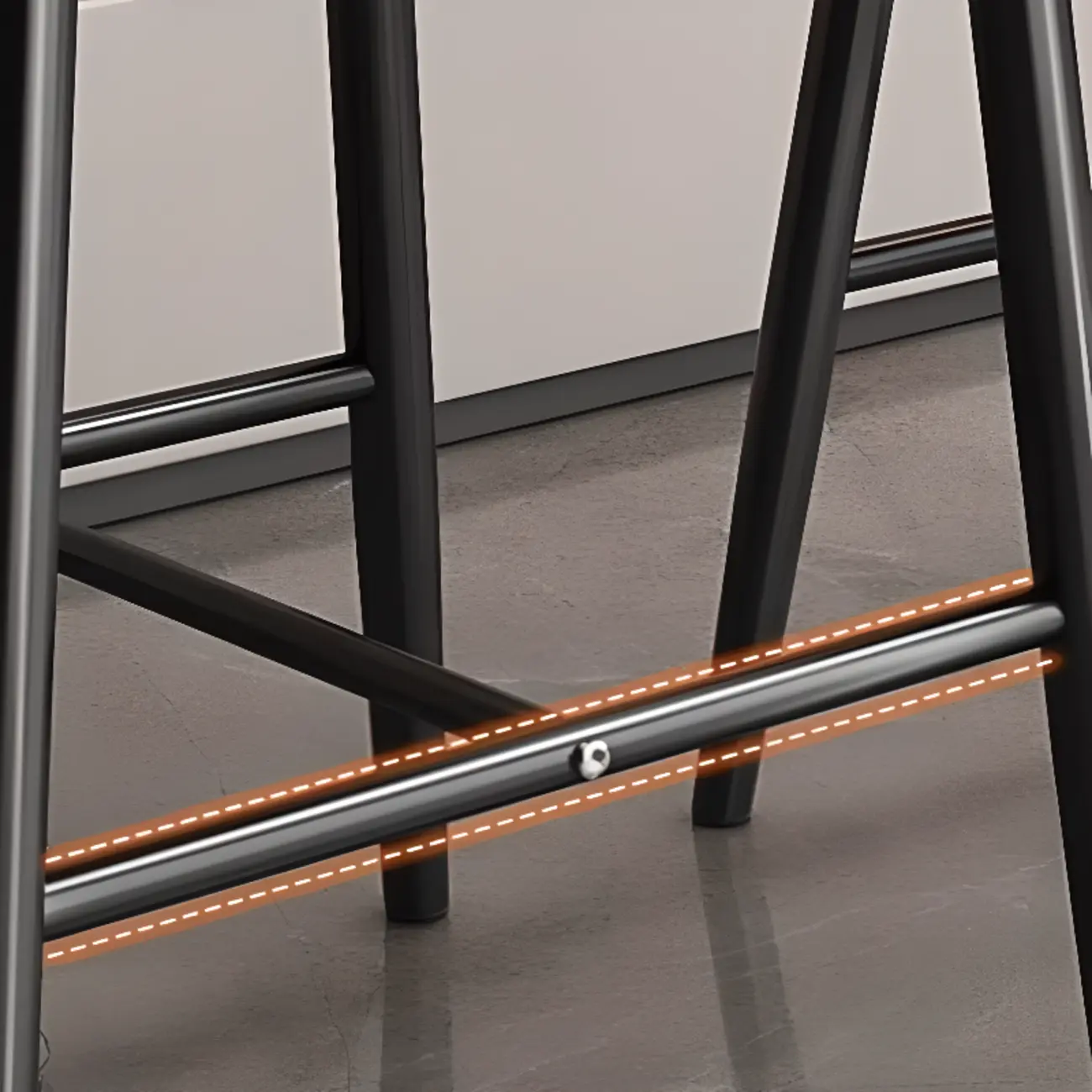 Modern Upholstered Low Back Counter Height Bar Stools