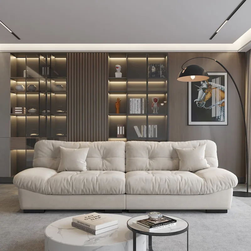 105 Minimalism Cloud Sofa Loveseat with Two Pillow