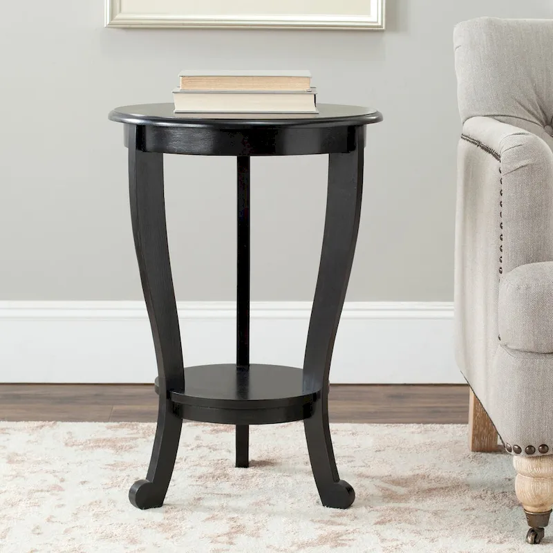 SAFAVIEH Carlotta Grey Pedestal Side Table - 18.1 x 18.1 x 26 - 18Wx18Dx26H