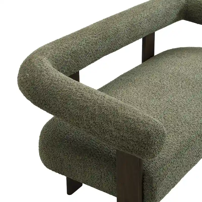 Loft Round armrest loveseat Rubber Wood