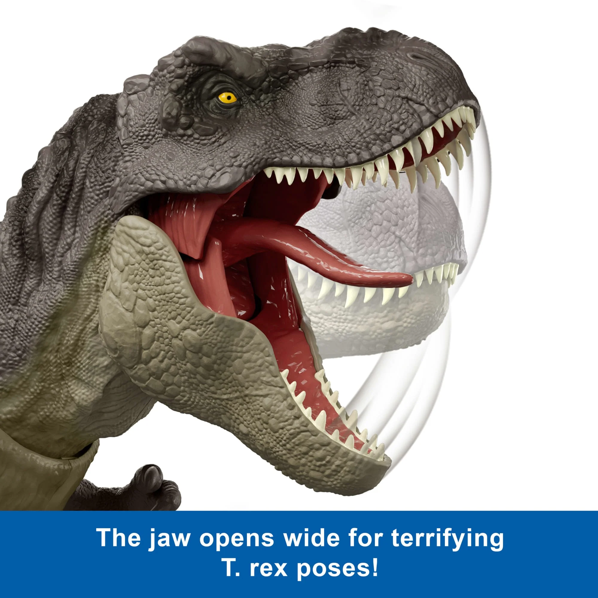 Jurassic World Rebirth Tyrannosaurus Rex Action Figure, Dinosaur Toy, T-Rex Chomp Attack