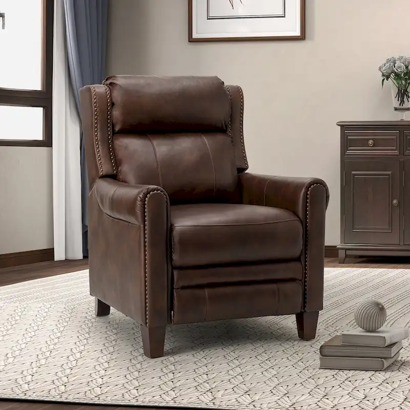 Felisa 32.48 Wide Genuine Leather Manual Recliner