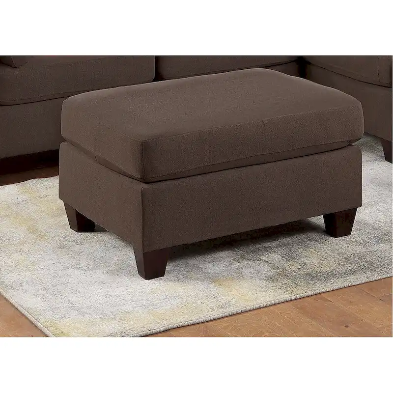 Linen Like Fabric Ottoman