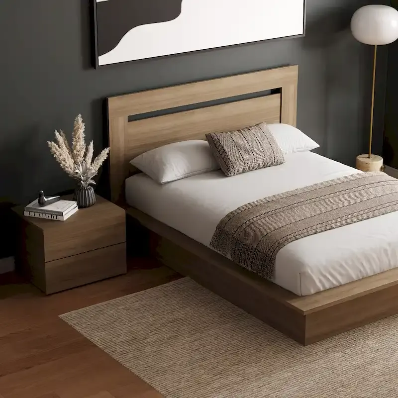 Malibu 3-Piece Bedroom Set with Bed, Headboard, and Nightstand