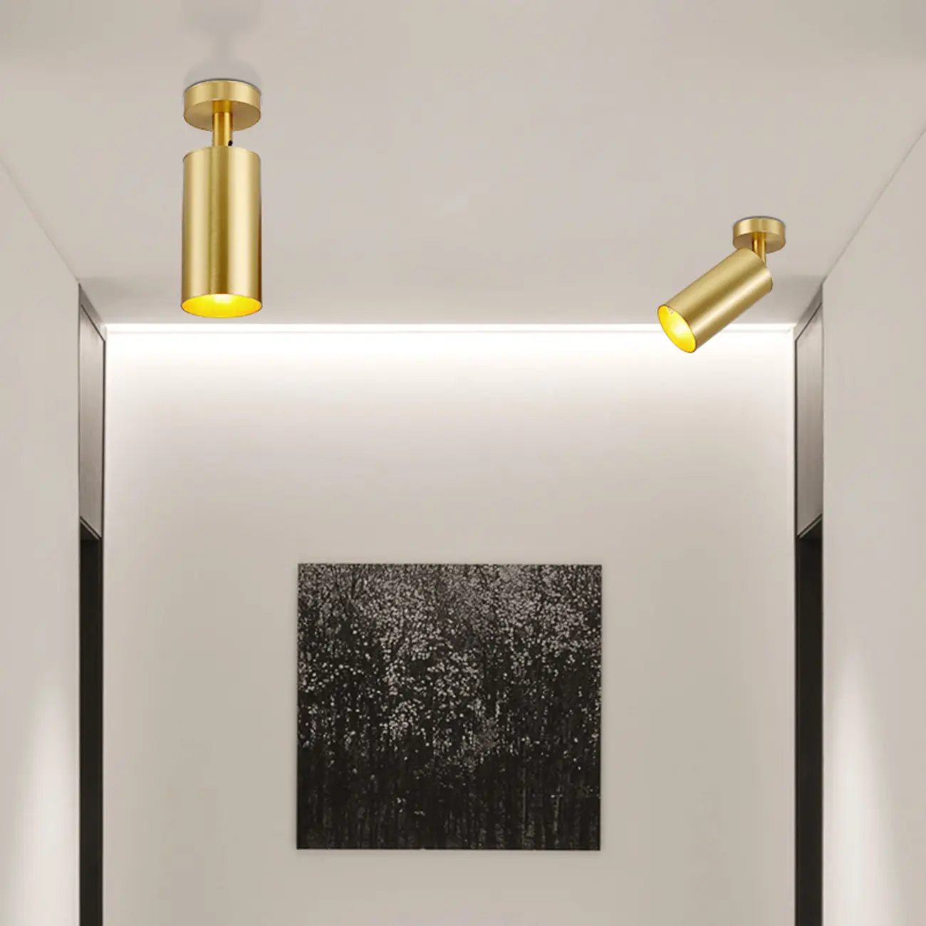 Modern Brass Adjustable Track Lighting