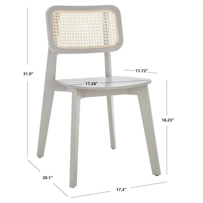 Cane Dining Chair - 17 W x 20 D x 32 H - 17Wx20Dx32H