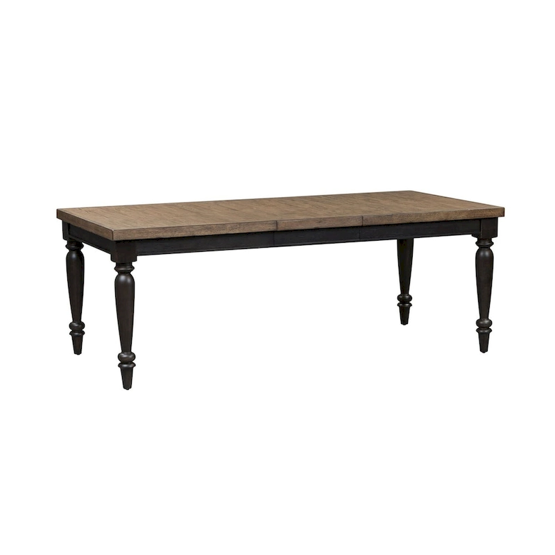 Harvest Home Chalkboard Rectangular Leg Table - Black