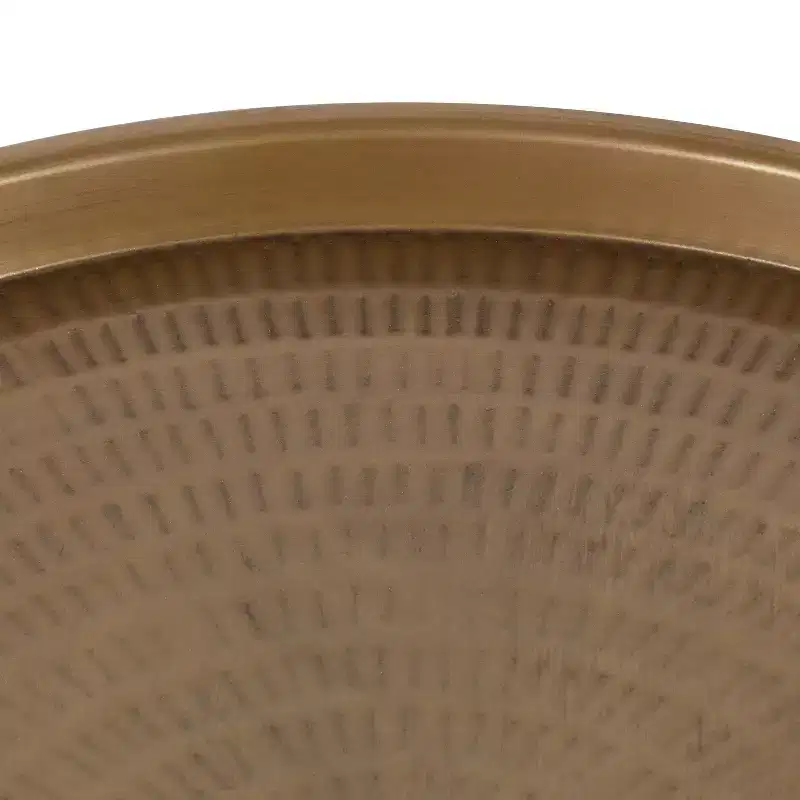 Kate and Laurel Mahdavi Round Metal Coffee Table, 25.5x25.5x15.5, Gold