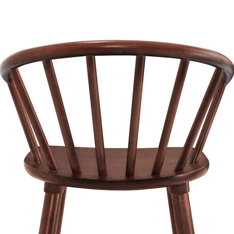 Set of 2 Counter Height 24.in Bar Stools for Kitchen Island with Solid Wood and Spindle Back Barstool