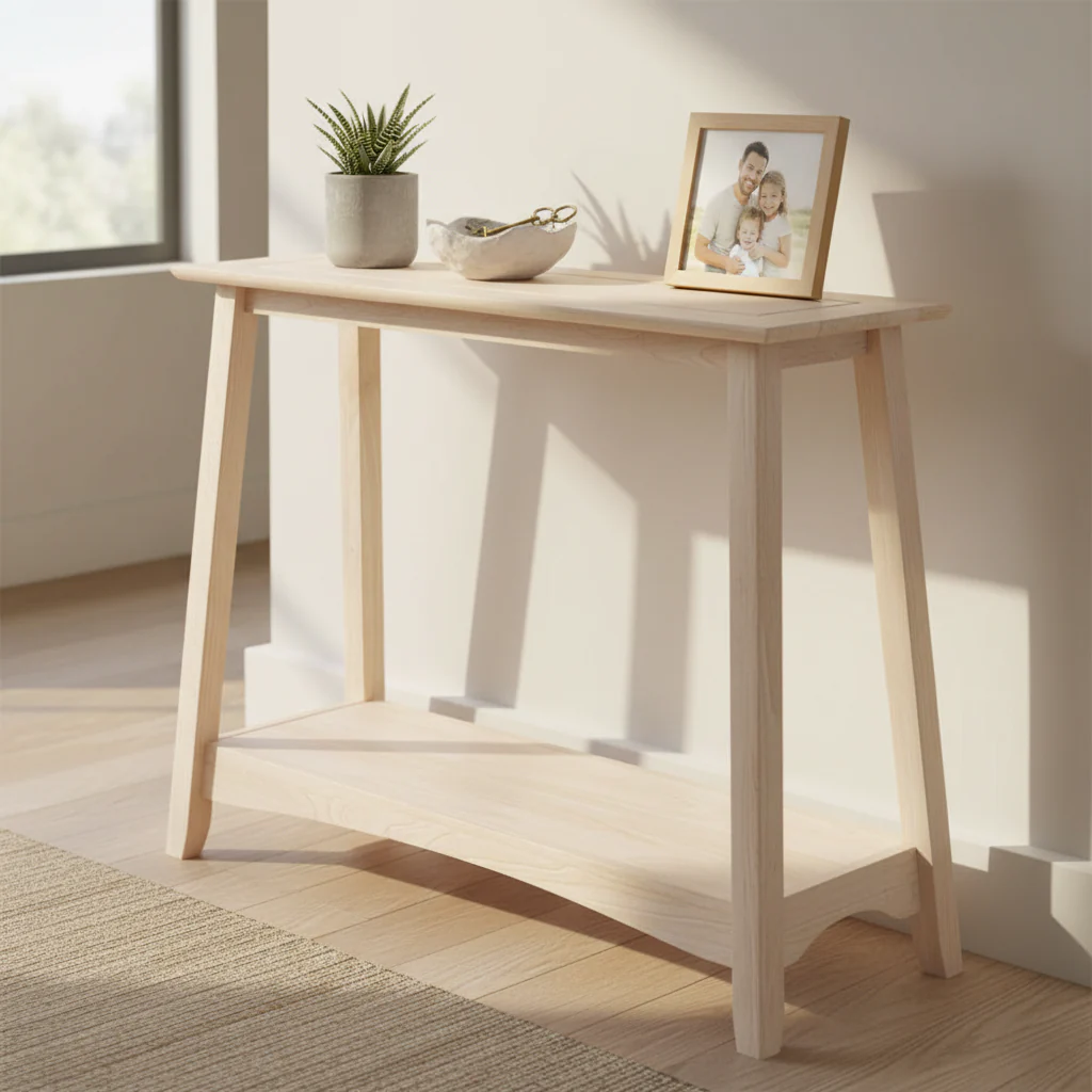 Solid Parawood Console Table