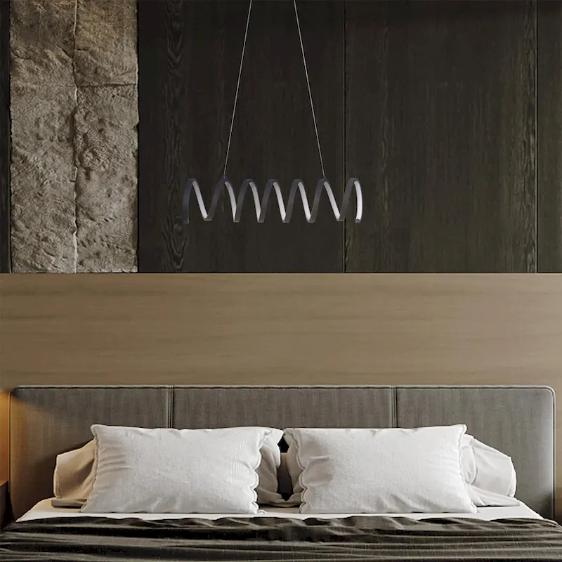 Spiral Loop Aluminum Suspension Wire Modern Ceiling Pendant