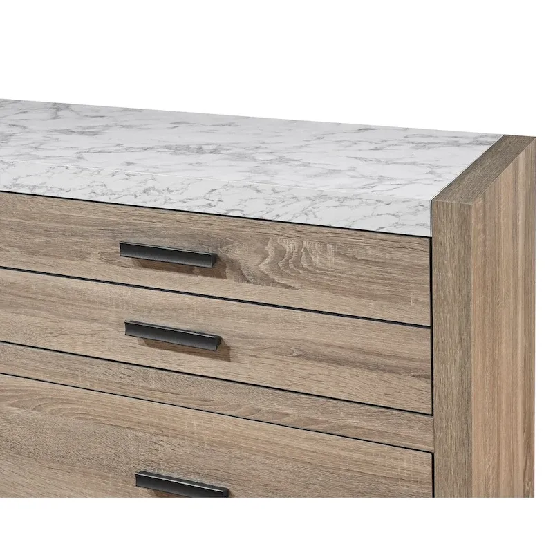 Daemon 4 Piece Light Brown Panel Bedroom Set