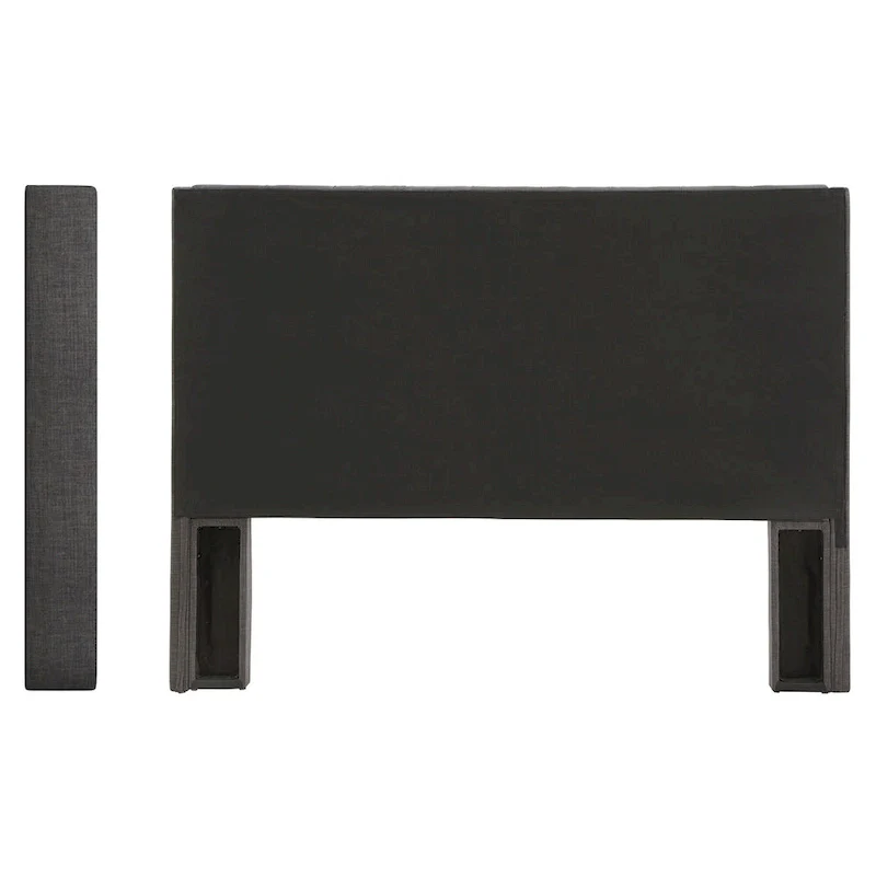 Detmold Queen Wingback Button Tufted Linen Fabric Headboard