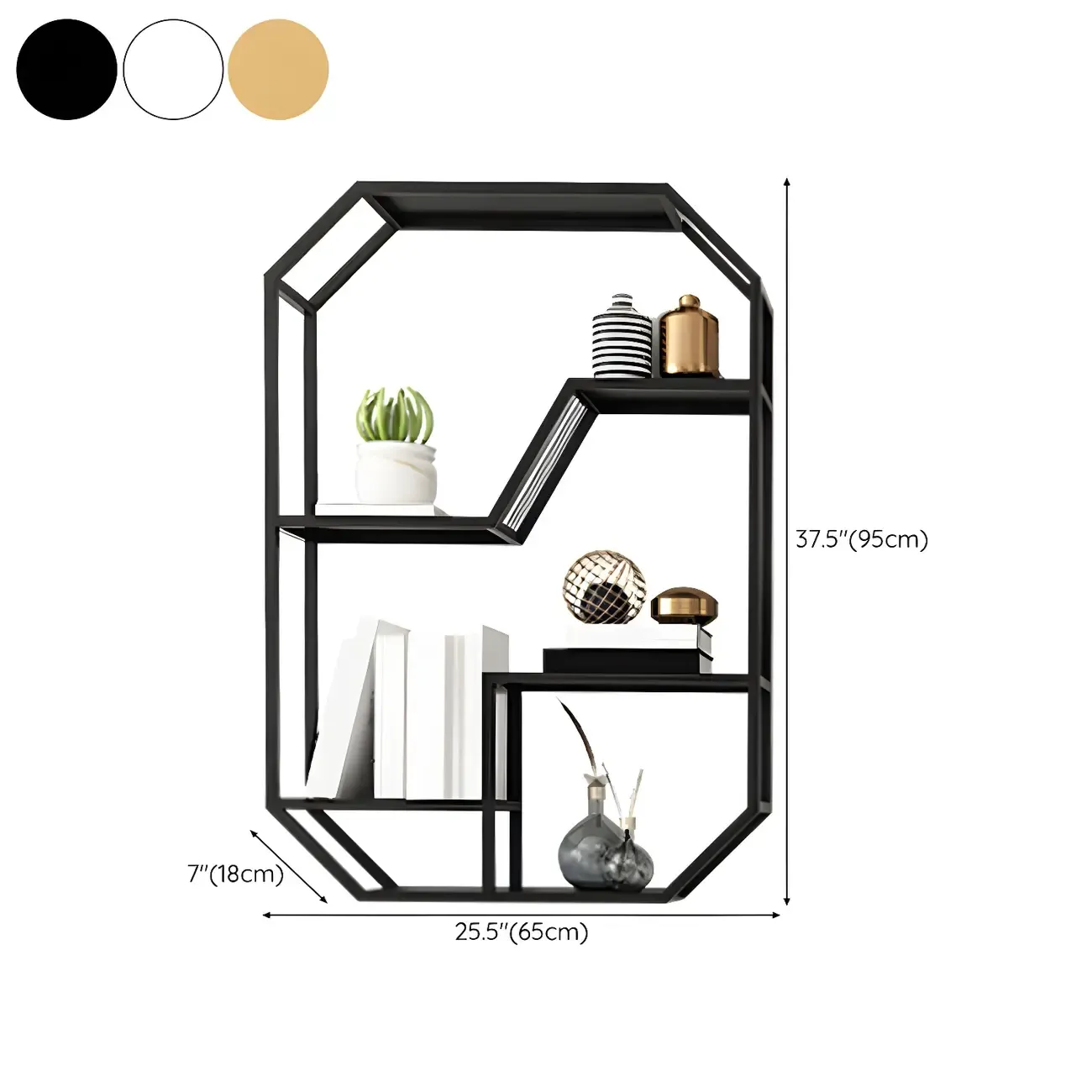 Simple Metal Black Wall-Mounted Wine Bottle Rack