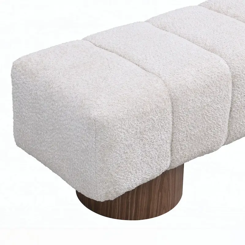 No-Assembly End of Bed Entryway Bench Ottoman
