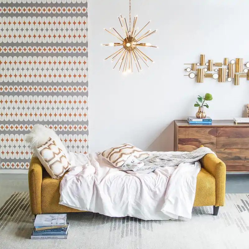 79-inch Mustard Large Biscuit Tufted Sofa Bed