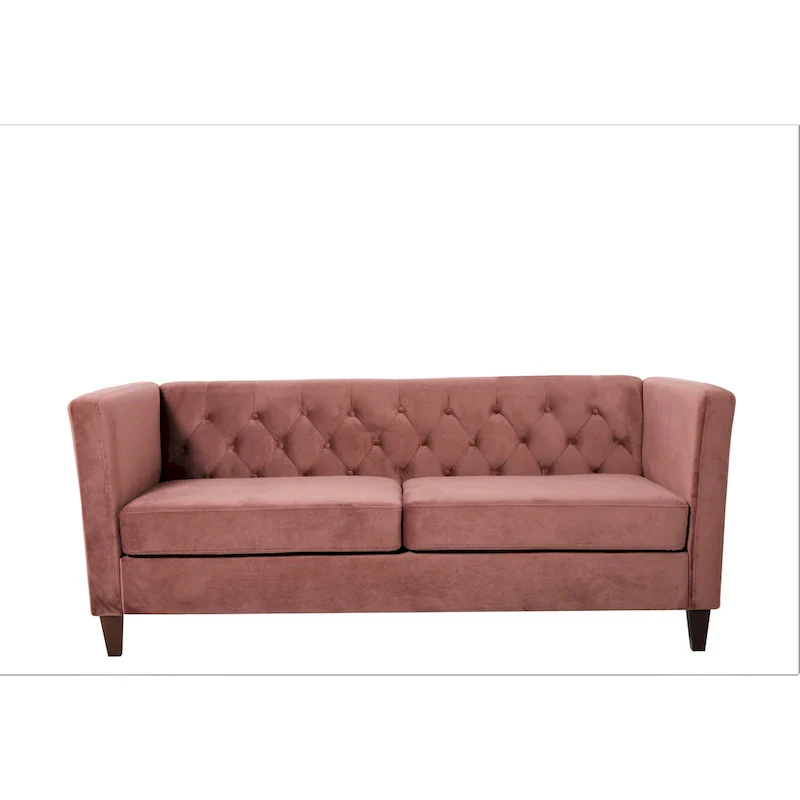 Lisette 73.3 Velvet Square Arm Sofa