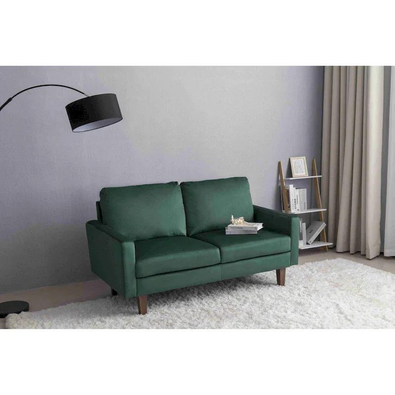 Velvet Square Arm Sofa