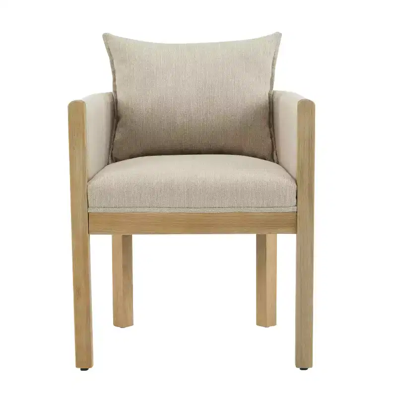 Christopher Knight Home Diana Modern Rubberwood Linen Upholstered Armchairs (Set of 2)