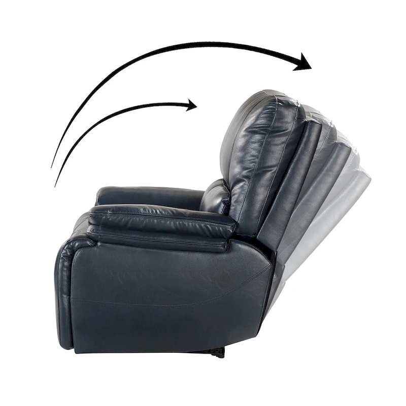 Clara Genuine Leather Power Recliner with Cushion Padded, Set of 2