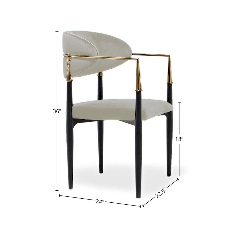 Roubi Gold Stainless Steel Dining Chair