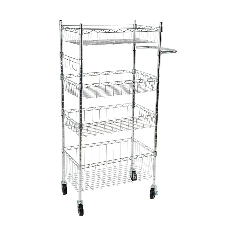 Organize It All 4 Tier Utility Cart - 23.62 x 17.78 x 47.24