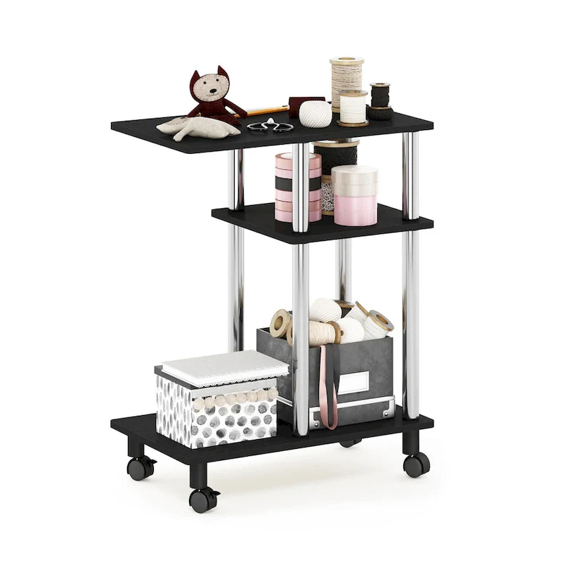 Turn-N-Tube U Shape Sofa Side Table with Casters