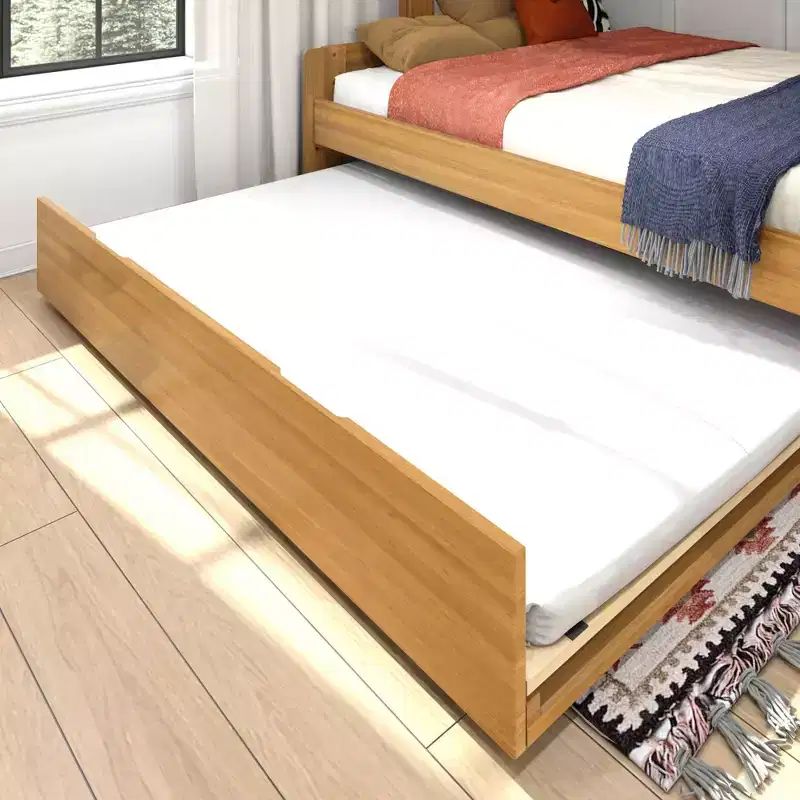 Max & Lily Farmhouse Twin over Full Bunk Bed with Trundle